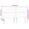vidaXL Hoofdbord LED 200x5x118/128 cm stof zwart