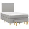 vidaXL Boxspring met matras stof lichtgrijs 120x190 cm