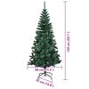 vidaXL Kunstmatig Voorverlicht Kerstboom Groen 150 cm PVC en Metaal