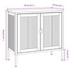 vidaXL Dressoir 70x35x70 cm glas en staal zwart