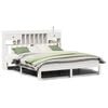 vidaXL Bed met boekenkast zonder matras grenenhout wit 180x200 cm