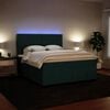 vidaXL Boxspring met matras fluweel donkergroen 180x200 cm