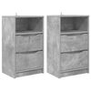vidaXL Nachtkastjes 2 pcs Beton Grijs 40 x 30 x 467 cm Bewerkt hout