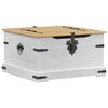vidaXL storage box met plank Wit 78 x 78 x 45 cm Massief grenenhout