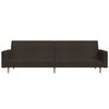 vidaXL Slaapbank 2-zits stof donkerbruin