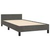 vidaXL Bedframe zonder matras 100x200 cm fluweel donkergrijs