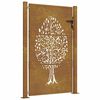 vidaXL Poort 100x125 cm boomontwerp cortenstaal