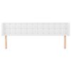 vidaXL Hoofdbord met randen 163x16x78/88 cm kunstleer wit