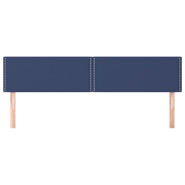 vidaXL Hoofdborden 180x5x78/88 cm stof blauw