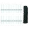 vidaXL Hek met Paal Groen 0,4 x 100 m Staal en PVC