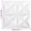 vidaXL 48 st Wandpanelen 3D origami 12 m&sup2; 50x50 cm wit