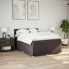 vidaXL Boxspring met matras stof donkerbruin 140x200 cm