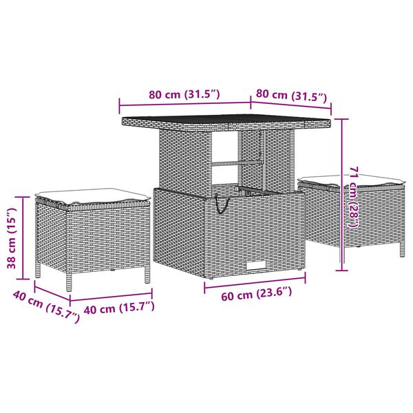 vidaXL Tuin Sofa Set 10 pcs Zwart Poly rattan en gepoedercoat staal