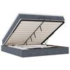 vidaXL Ottoman bed met matrassen 200x200cm fluweel donkergrijs