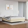 vidaXL Boxspring met matras kunstleer cr&egrave;mekleurig 180x200 cm