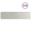 vidaXL Gazonrand 10 st 25 x 103 cm Roestvrij staal zilver