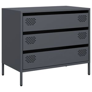 vidaXL Dressoir 68x39x58,5 cm koudgewalst staal antracietkleurig