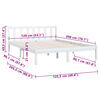vidaXL Bedframe massief grenenhout wit 120x200 cm