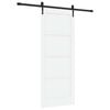 vidaXL Schuifdeur ORKDAL 83 x 202 cm Massief grenenhout Wit en zwart