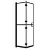 vidaXL Douchewand inklapbaar 80x140 cm ESG zwart