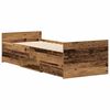 vidaXL Bedframe zonder matras 100x200 cm bewerkt hout oud hout