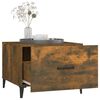 vidaXL Salontafel met metalen poten 50x50x40 cm gerookt eikenkleurig