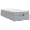vidaXL Ottoman bed met matras 80x200cm stof lichtgrijs