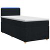 vidaXL Boxspringbed met matras met hoofdeinde Zwart 90 x 200 cm Stof