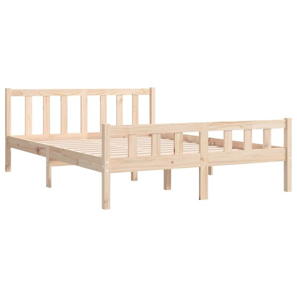 vidaXL Bedframe massief hout 120x190 cm