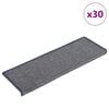 vidaXL Trapmatten 30 st 65x21x4 cm lichtgrijs en blauw met rechthoekige rand