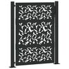 vidaXL Poort met bladontwerp 100x125 cm staal zwart