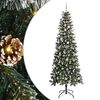 vidaXL Kunstkerstboom met 300 LED Groen 240 cm PVC en Plastic en Staal