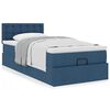 vidaXL Ottoman bed met matras 90x190cm stof blauw