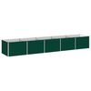 vidaXL Verhoogd Tuinbed Groen 400 x 80 x 55 cm koudgewalst stalen