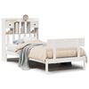 vidaXL Bed met boekenkast zonder matras grenenhout wit 90x190 cm