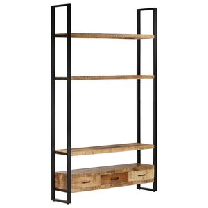 vidaXL Boekenkast 118x30x200 cm massief ruw mangohout