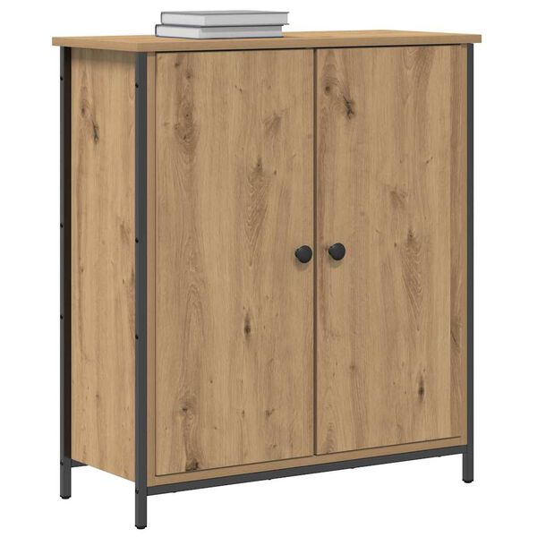 vidaXL Dressoir artisanaal eikenkleurig 70 x 30 x 80 cm Bewerkt hout