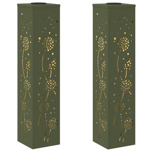 vidaXL Solar LED Pad Licht 2 st Warmwit 18 x 18 x 80 cm