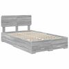 vidaXL Bedframe met hoofdeinde Grijs Sonoma 120 x 200 cm Bewerkt hout