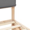 vidaXL Bedframe met Gevoerd Hoofdgedeelte Lichtgrijs 120 x 190 cm
