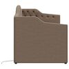 vidaXL Slaapbank met USB stof taupe 90x200 cm