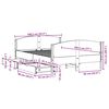 vidaXL Bedframe zonder matras massief grenenhout wit 135x190 cm