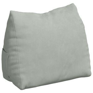 vidaXL Rugkussen Lichtgrijs 45 x 20 x 35 cm Cordstof