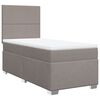 vidaXL Boxspring met matras stof taupe 90x190 cm