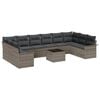vidaXL Tuin Sofa Set met opslag 11 pcs Zwart poly rattan