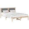 vidaXL Bedframe Lichtgrijs 140 x 200 cm Massief grenenhout