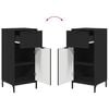 vidaXL Badkamermeubelset met lade met plank 2 pcs Zwart Bewerkt hout