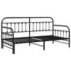vidaXL Bedframe voor een daybed Zwart 90 x 200 cm Gepoedercoat staal
