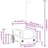 vidaXL Fietstrailer 45 kg ijzer zwart en groen
