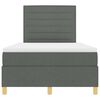 vidaXL Boxspringbed met matras Donkergrijs 120 x 190 cm Stof